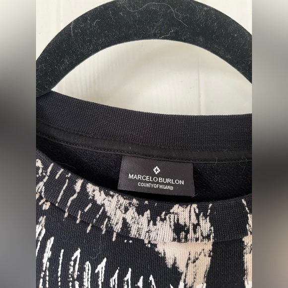 MARCELO BURLON COUNTY OF MILAN Black Icon Wings Sweatshirt - Picture 7 of 14